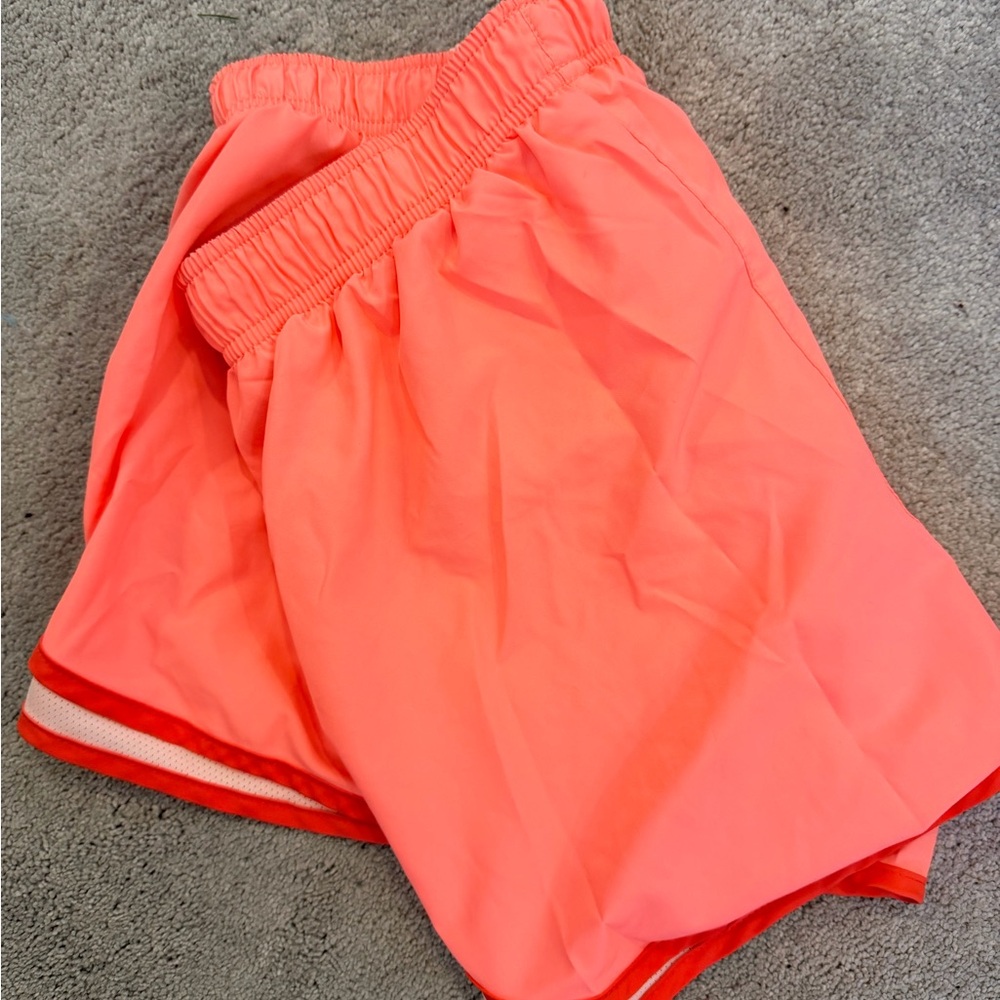 Nike Women's Neon Coral Athletic Shorts